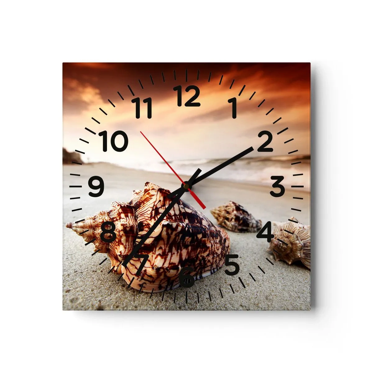 Orologio da parete - Orologio in Vetro - Esiliate dalle onde - 30x30 cm