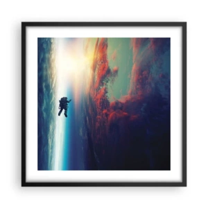 Poster in cornice nera - Affrontando l'universo - 50x50 cm