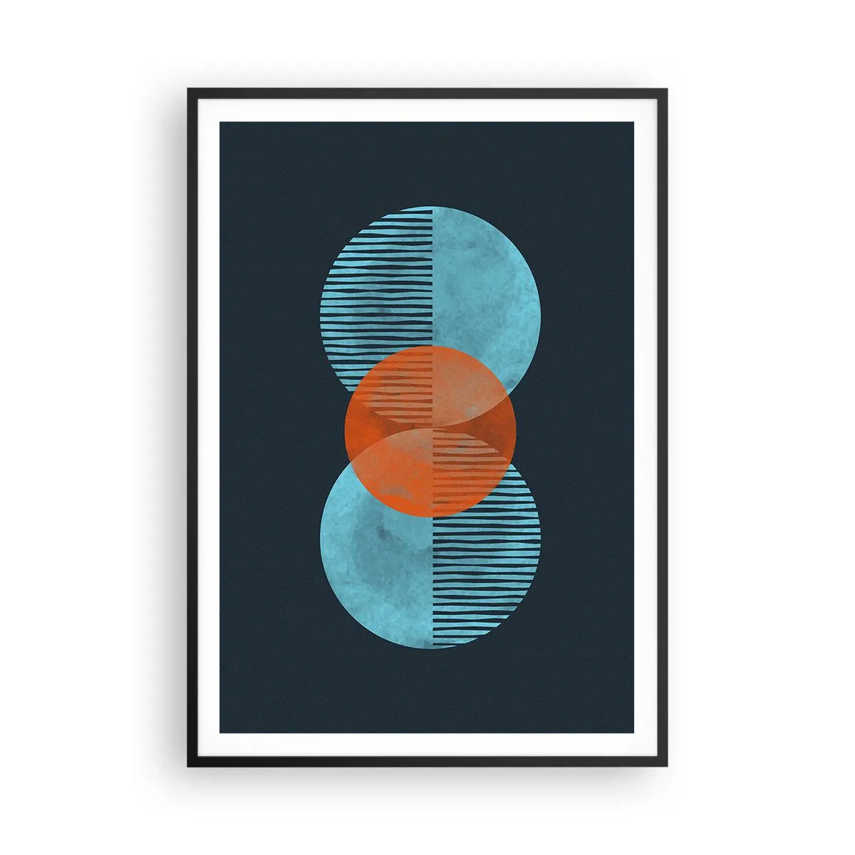 Poster in cornice nera - Composizione simmetrica - 70x100 cm