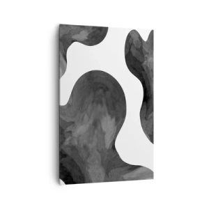 Quadro su tela - Stampe su Tela - Motivo astratto nei toni del grigio e del bianco - 80x120cm - Via Lattea - Decorazione murale moderna per soggiorno e camera da letto ARTTOR