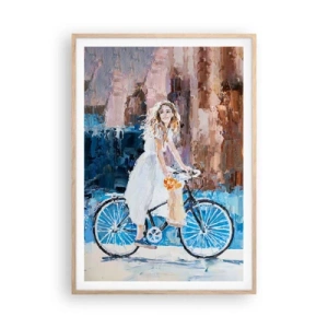 Poster in cornice rovere chiaro - Gioia mattutina - 70x100 cm