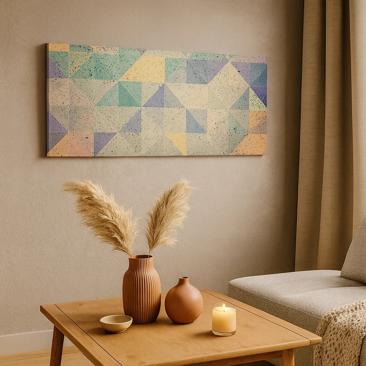 Quadro su tela - Stampe su Tela - La repubblica dei triangoli - 30x30 cm