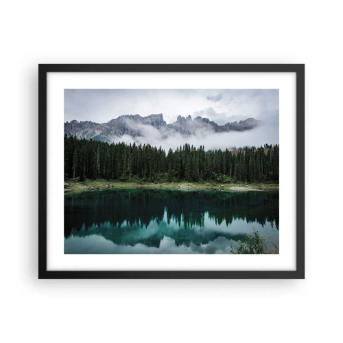 Poster in cornice nera - Silenzio, non svegliamo l'acqua che dorme... - 50x40 cm