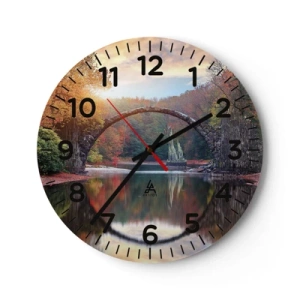 Orologio da parete - Orologio in Vetro - Dall'altro lato dello specchio - 40x40 cm