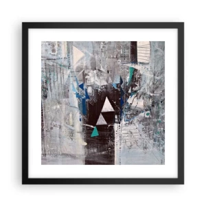 Poster in cornice nera - L'ordine superiore dei triangoli - 40x40 cm