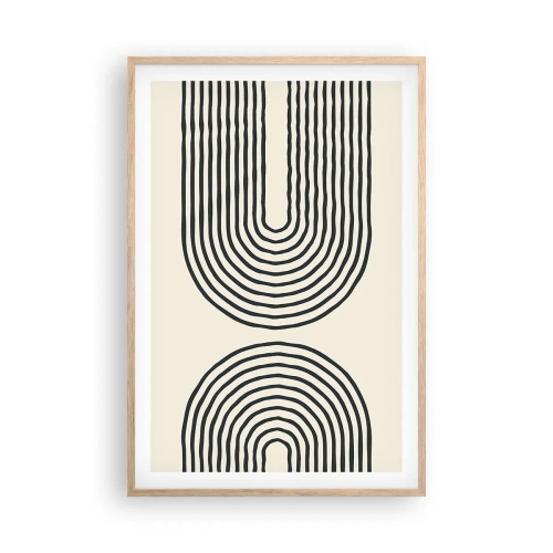 Poster in cornice rovere chiaro - Tra un attimo... - 61x91 cm