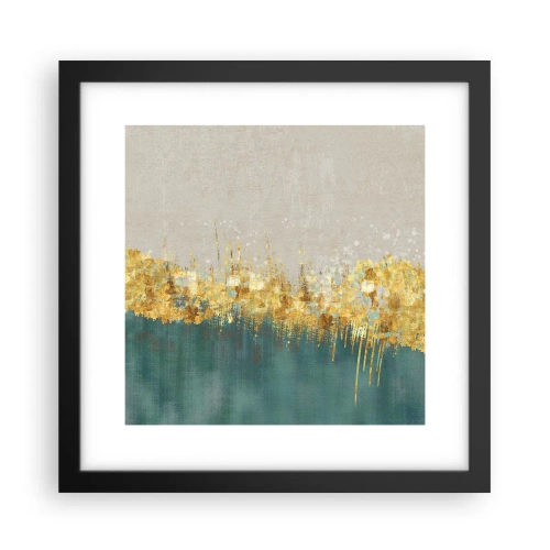 Poster in cornice nera - Confine dorato - 30x30 cm