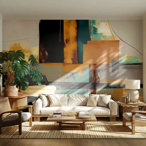 Fotomurali Premium Sand - Astrazione: luci e ombre - Astrazione, Moderno, Pezzo - 400x280 cm