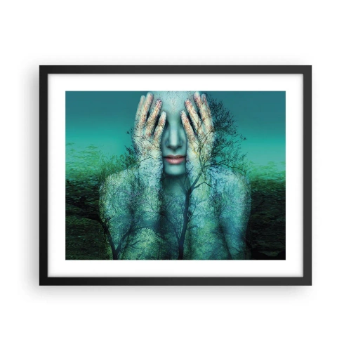 Poster in cornice nera - Immersa nel blu - 50x40 cm