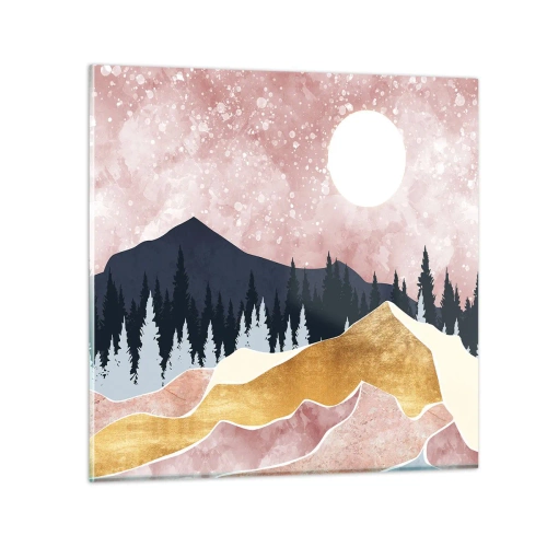 Quadro su vetro - Guardiano notturno - 30x30 cm