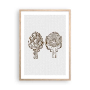 Poster in cornice rovere chiaro - Lezione di anatomia - 50x70 cm