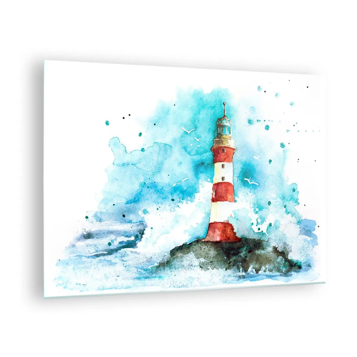 Quadro su vetro - L'unità dei quattro elementi - 70x50 cm