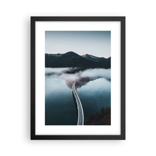 Poster in cornice nera - Sull'acqua liscia come uno specchio - 30x40 cm