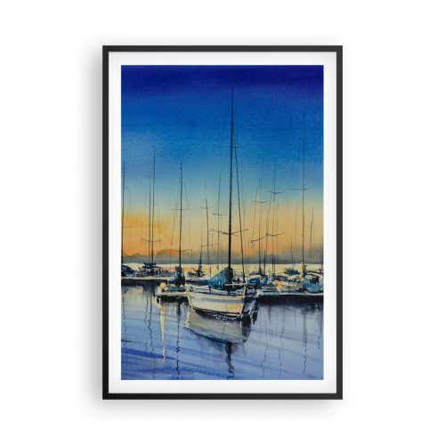 Poster in cornice nera - La fine di una buona giornata - 61x91 cm