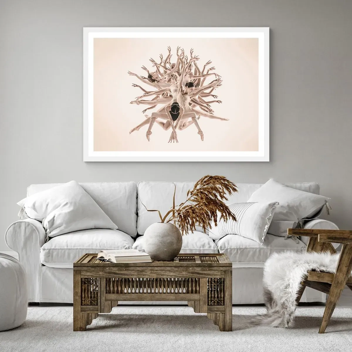 Poster in cornice bianca - Fiorendo nella danza - 40x30 cm