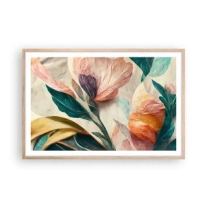 Poster in cornice rovere chiaro - I fiori delle isole del sud - 91x61 cm