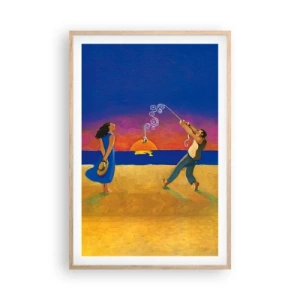 Poster in cornice rovere chiaro - Più delle stelle del cielo - 61x91 cm