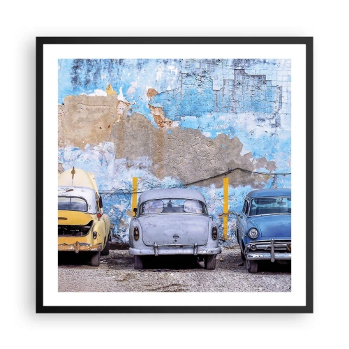 Poster in cornice nera - L'incontro dei veterani - 60x60 cm