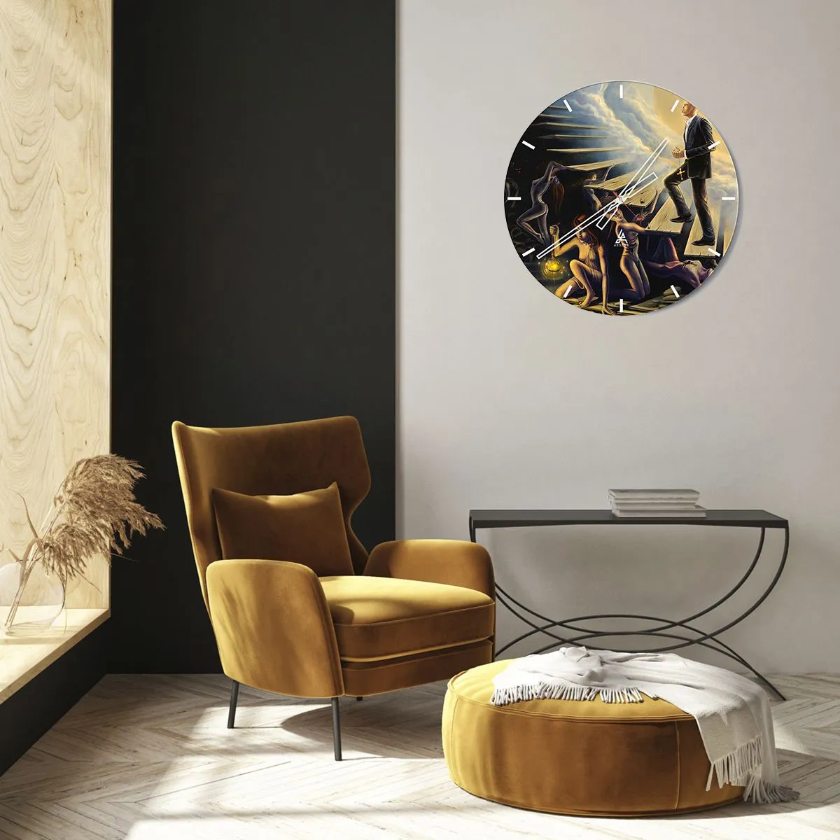 Orologio da parete - Orologio in Vetro - Viaggio dantesco verso la luce - 30x30 cm