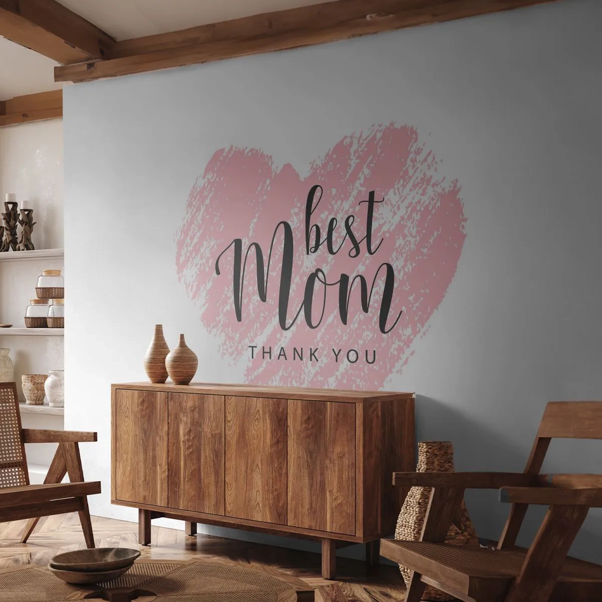 Fotomurali Autoadesivo Deluxe Sticker - È sempre il momento giusto - Cuore, Amore, Festa della mamma - 250x175 cm