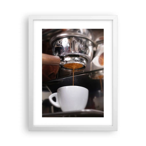 Poster in cornice bianca - Il miglior momento della giornata - 30x40 cm