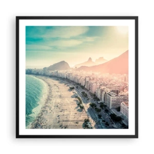 Poster in cornice nera - Vacanze senza fine a Rio - 60x60 cm