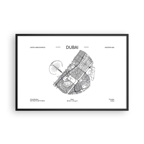 Poster in cornice nera - Anatomia di Dubai - 91x61 cm