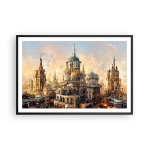 Poster in cornice nera - La città delle città - 91x61 cm