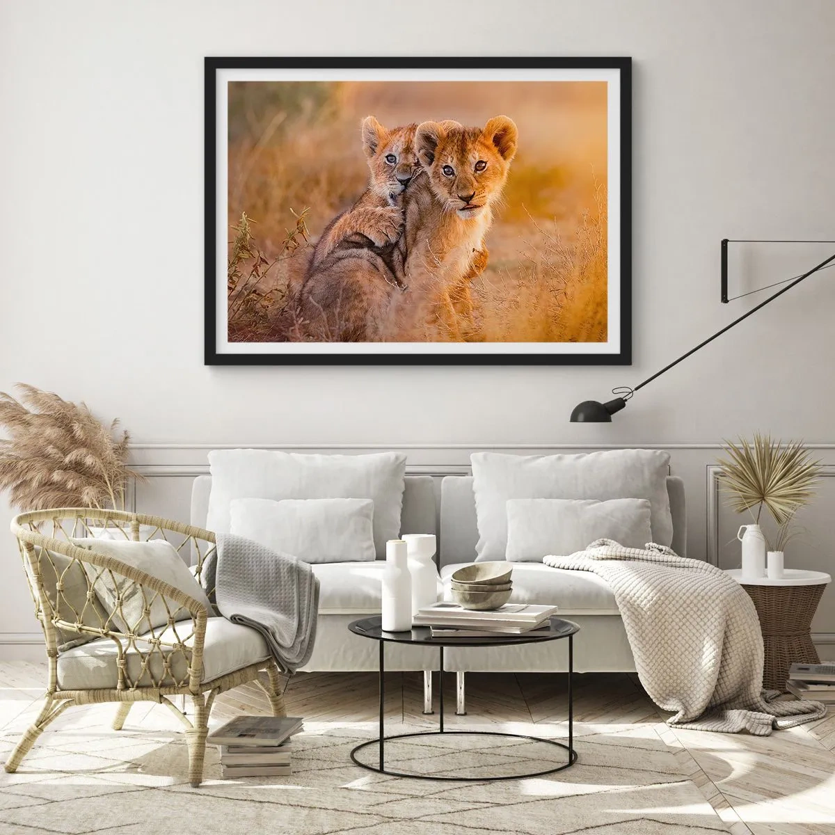 Poster in cornice nera - Non disturbare! Giochiamo - 40x30 cm