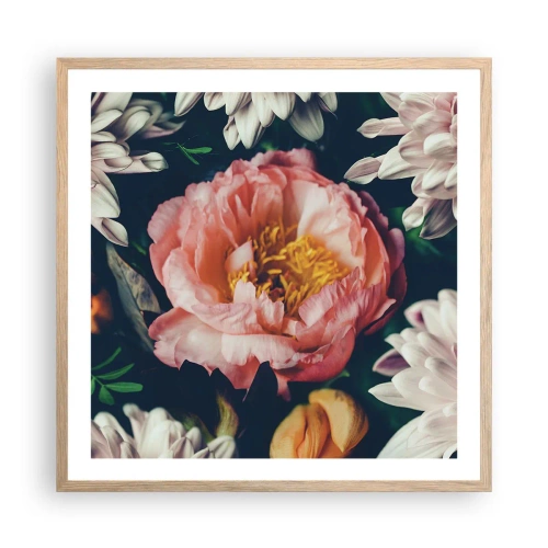 Poster in cornice rovere chiaro - Con fasto barocco - 60x60 cm