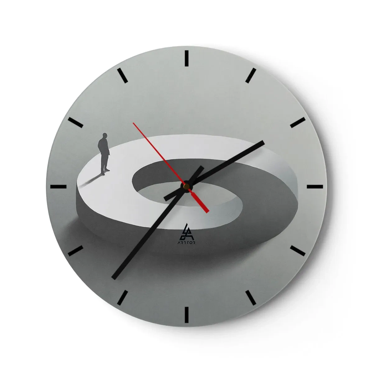 Orologio da parete - Orologio in Vetro - Prova a cavartela - 40x40 cm