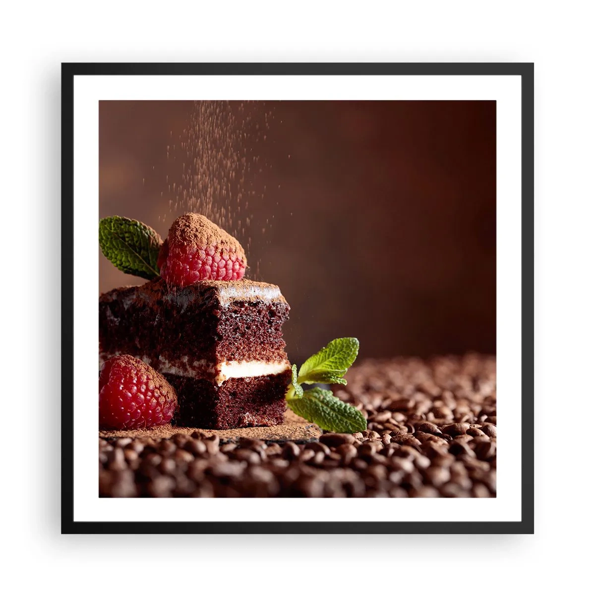 Poster in cornice nera - La vita è dolce - 60x60 cm