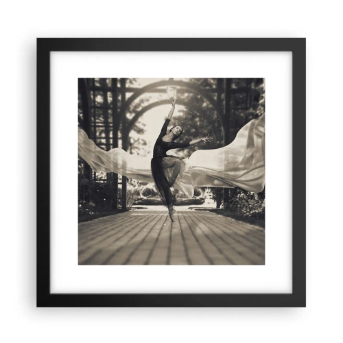 Poster in cornice nera - La danza dello spirito del giardino - 30x30 cm