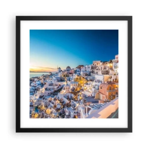 Poster in cornice nera - Essenza della grecità - 40x40 cm