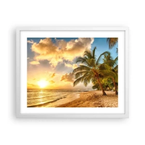 Poster in cornice bianca - Estate perpetua, vacanze per sempre - 50x40 cm