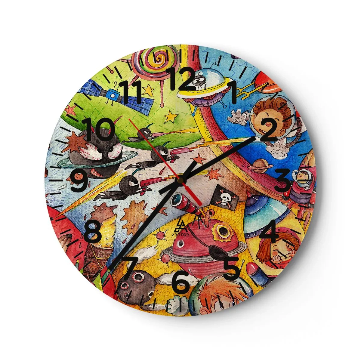 Orologio da parete - Orologio in Vetro - La grande avventura nel cosmo - 30x30 cm