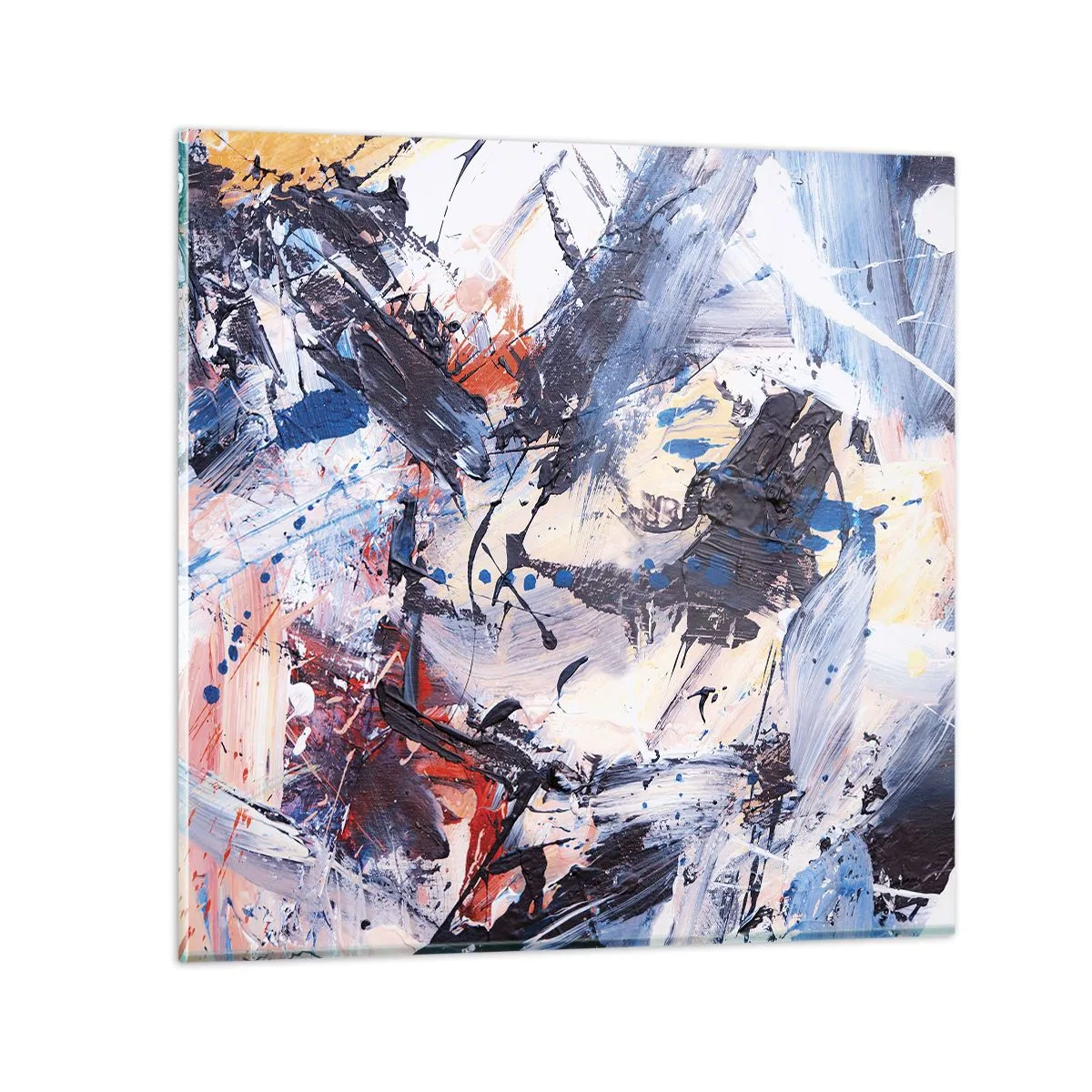 Quadro su vetro - La danza folle dell'astrazione - 50x50 cm