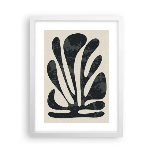 Poster in cornice bianca - Astrazione polidattila - 30x40 cm