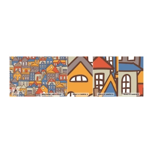 Campione di Fotomurale Adesivo Deluxe Sticker - Una casa dietro l'altra - Città, Architettura, Città vecchia - 100x30 cm