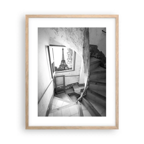 Poster in cornice rovere chiaro - Che vista! - 40x50 cm