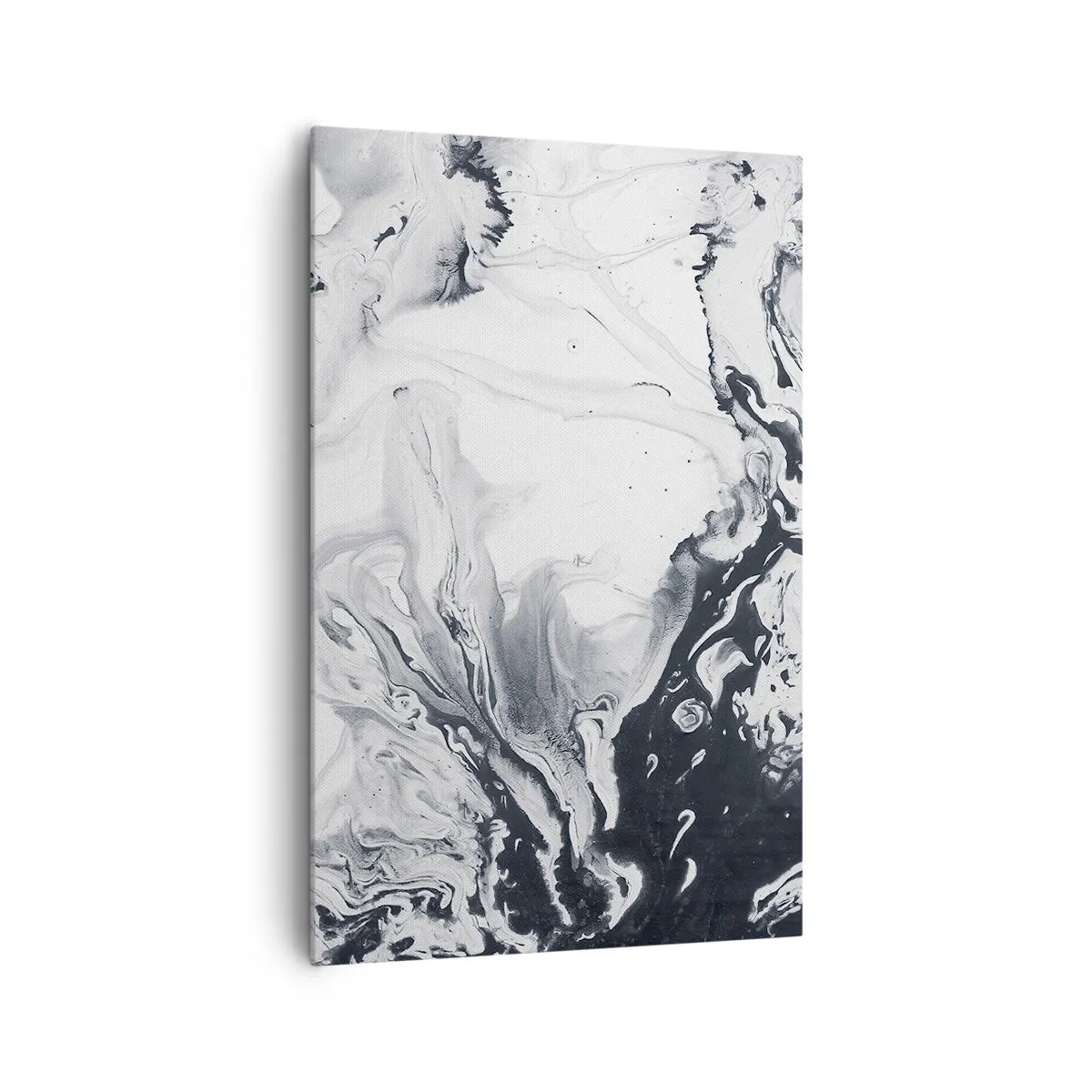 Quadro su tela - Stampe su Tela - Motivo astratto monocromatico con effetto marmo - 80x120cm - Il centro della terra - Decorazione murale moderna per soggiorno e camera da letto ARTTOR