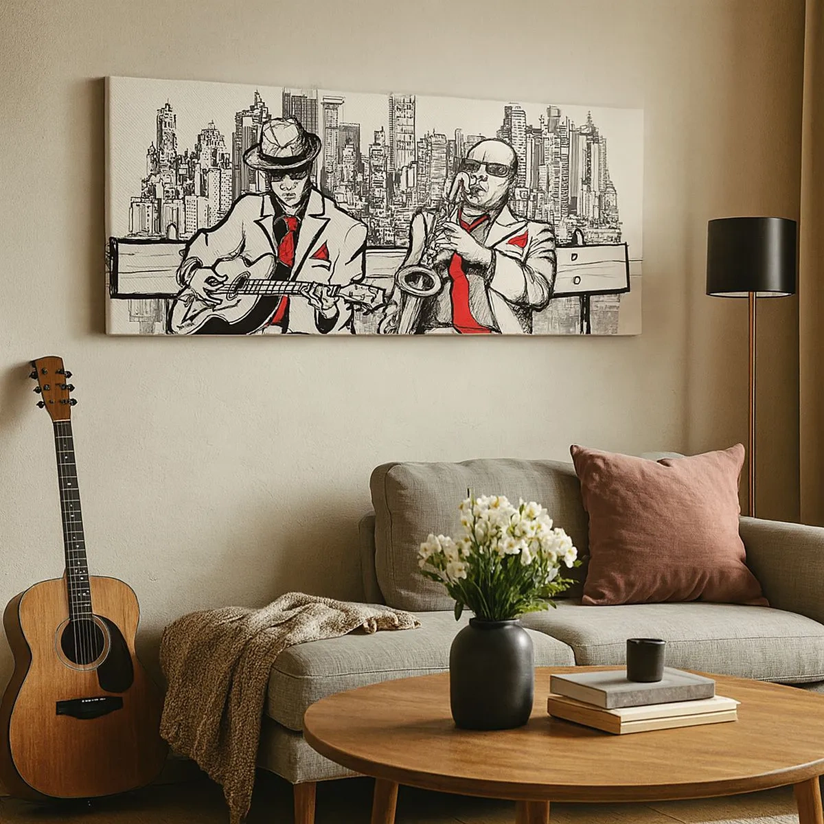 Quadro su tela - Stampe su Tela - Improvvisare a New York - 100x40 cm