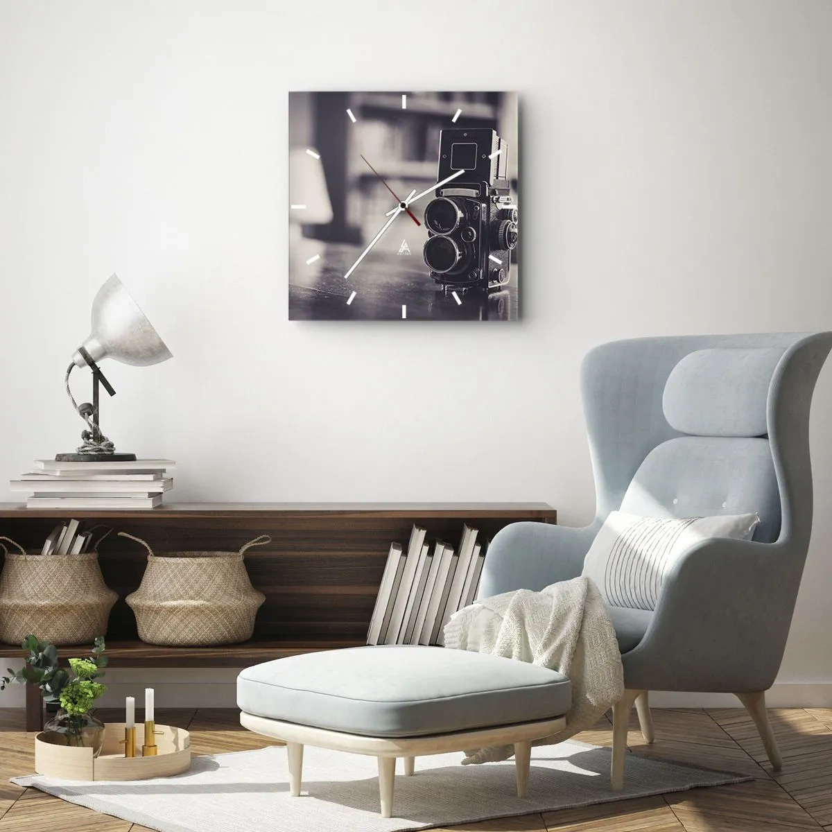 Orologio da parete - Orologio in Vetro - La magia delle vecchie fotografie - 40x40 cm