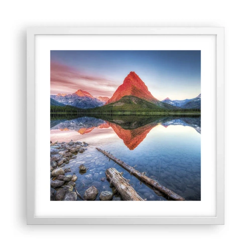 Poster in cornice bianca - Caldo e freddo - 40x40 cm