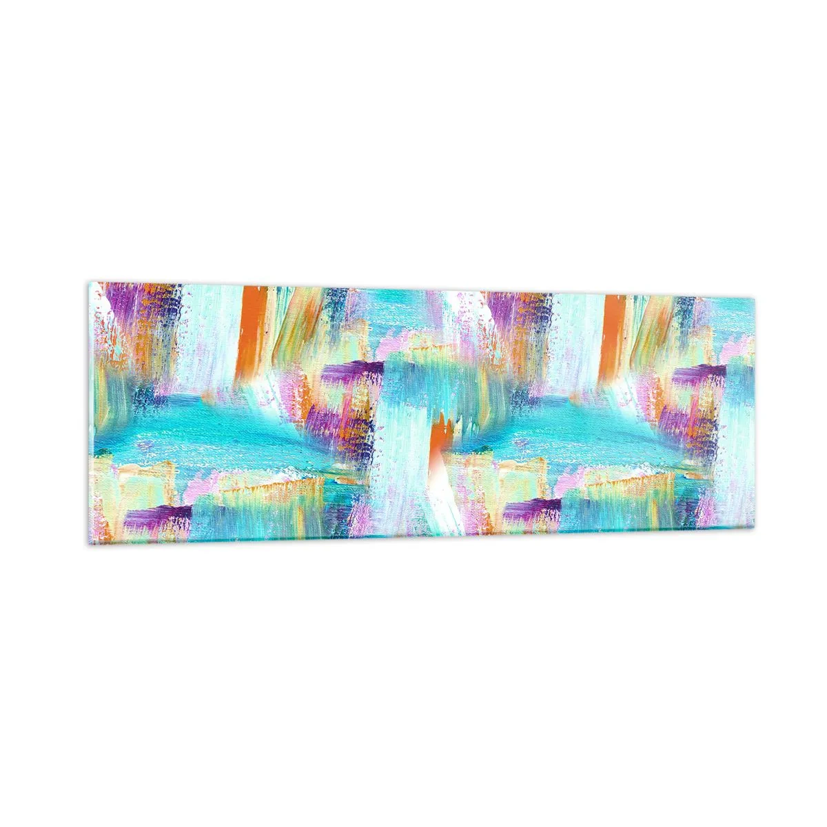 Quadro su vetro - Mite intreccio soffuso - 90x30 cm