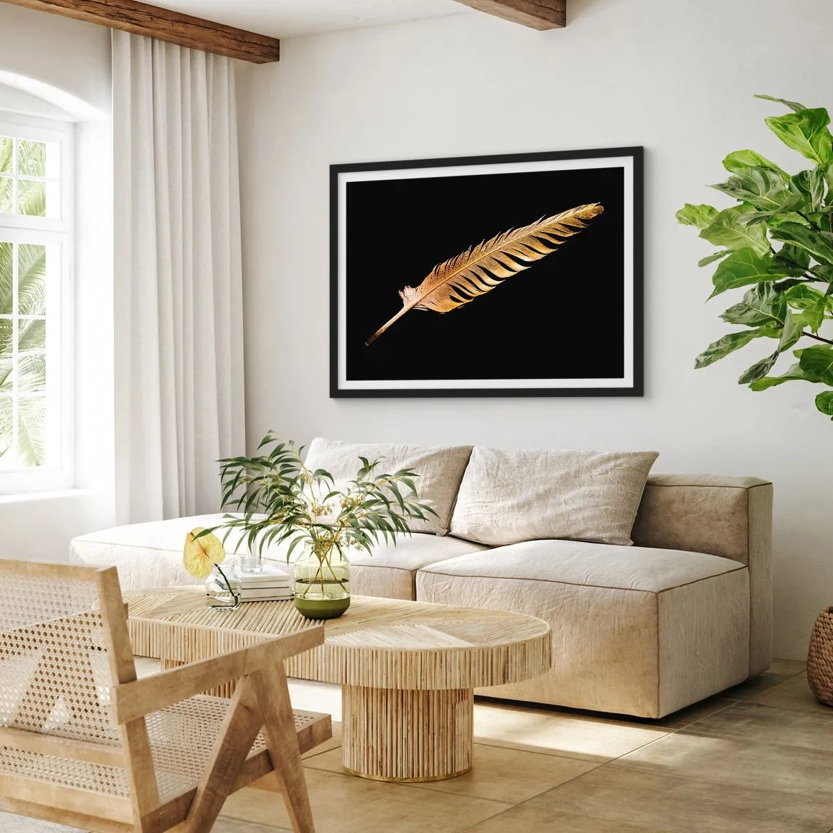 Poster in cornice nera - Non una piuma qualsiasi.... - 50x40 cm