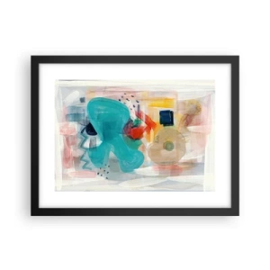 Poster in cornice nera - Il gioco dei colori - 40x30 cm