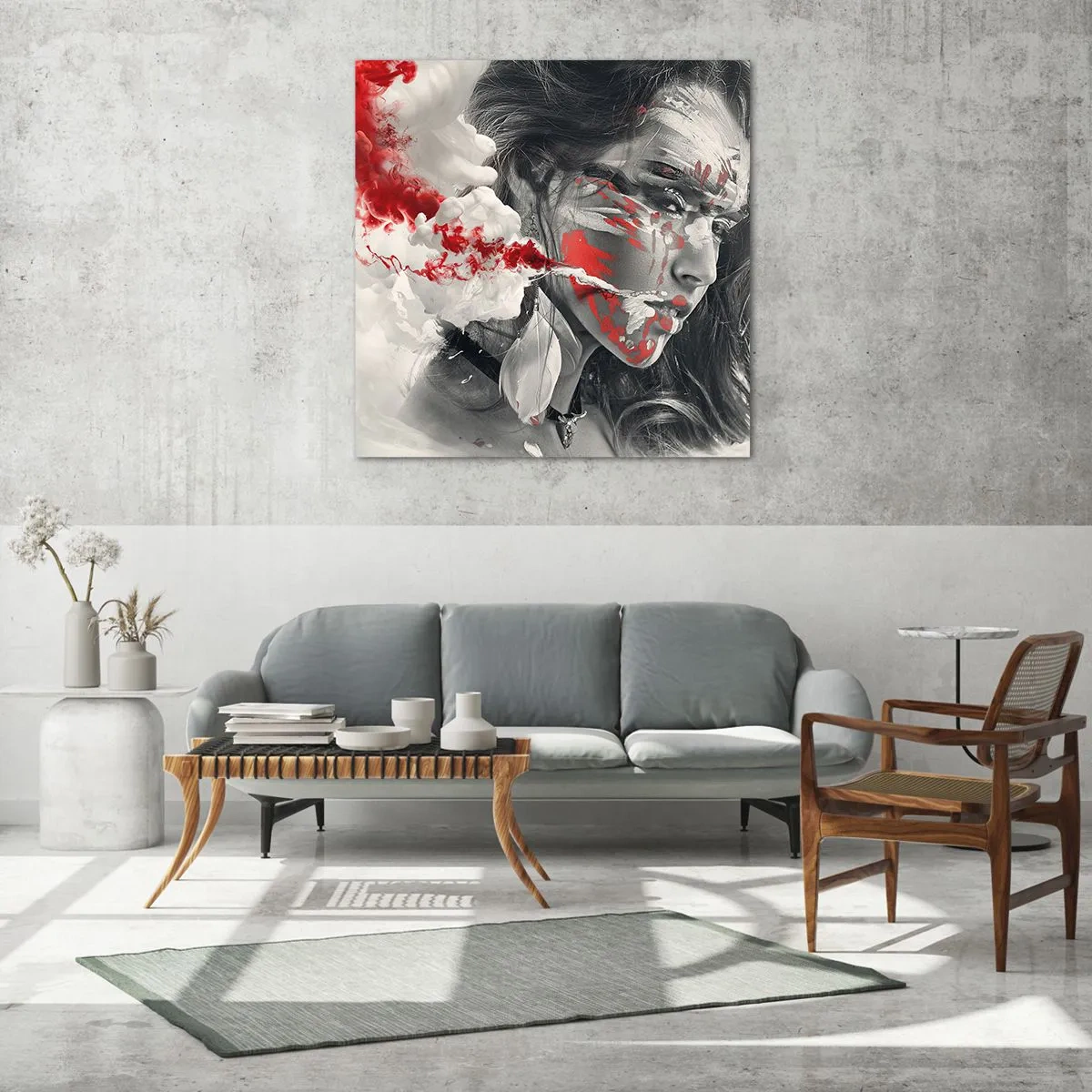 Quadro su vetro - Nei vapori dell'assurdo - 50x50 cm