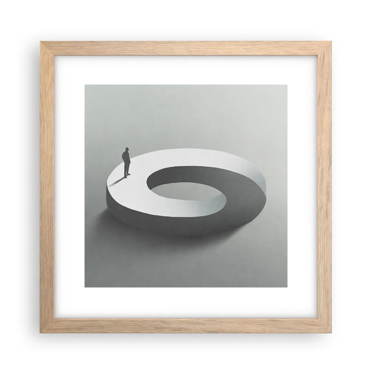 Poster in cornice rovere chiaro - Prova a cavartela - 30x30 cm