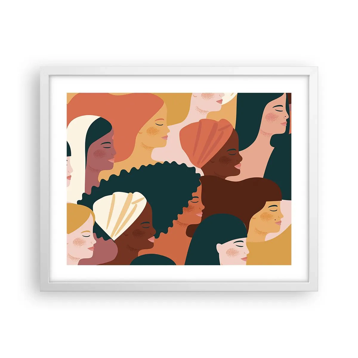 Poster in cornice bianca - Solo femminilità - 50x40 cm